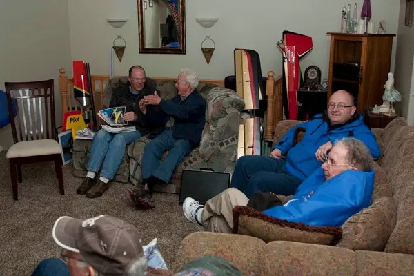 We met at the home of Wendell Henrie in his living room...