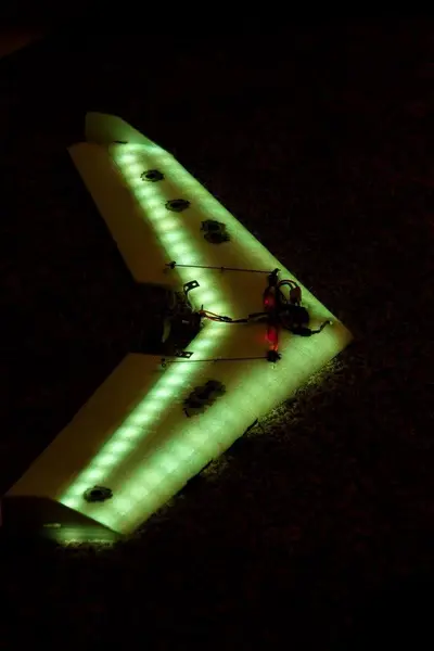 Programmable embedded lights color change - green here...