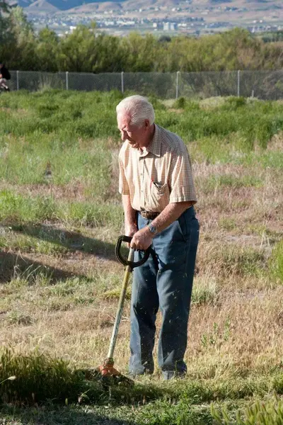 Bill can still swing a weed eater!
