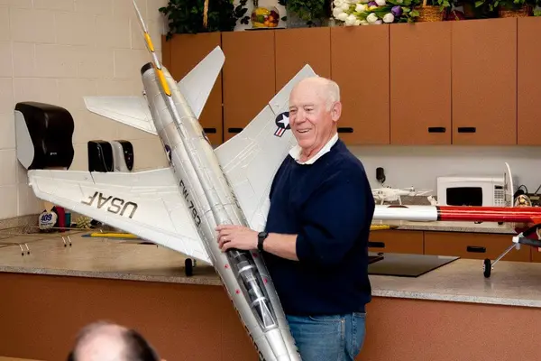 Milt Sanders and HobbyKing F-100 Super Sabre. Milt actually flew this aircraft in the military many years ago.